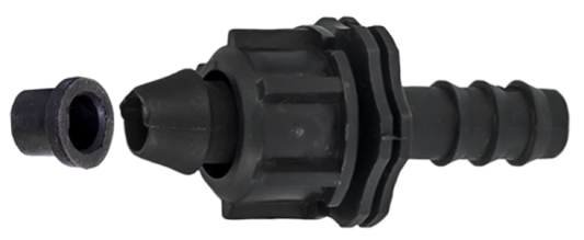 Conector cu garnitura pentru tub de picurare